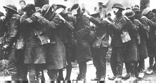 British soldiers blinded by gas attack. Photo credit: Ray Mentzer